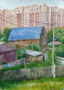 Антонова Дарья - Вид на город с набережной